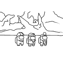 pagina da colorare: Tre personaggi Tra Come sul libro di colorazione