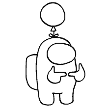 pagina da colorare: Disegno del personaggio Tra Come una palla sopra la testa