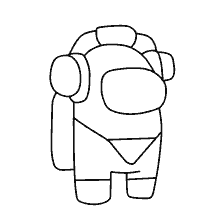 pagina da colorare: Carattere dal gioco Tra Noi come un libro da colorare