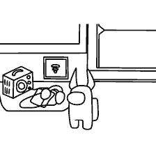 pagina da colorare: Immagine per la colorazione Tra Come con carattere e oggetti