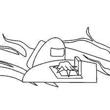 pagina da colorare: Un astronauta di Tra Come sedersi a una scrivania con un computer