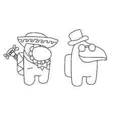 pagina da colorare: Colorazione con Tra Come personaggi in costumi