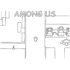 pagina da colorare: Colorazione tra Noi con carattere e iscrizione