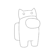 pagina da colorare: Carattere tra come con le orecchie di gatto