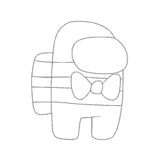 pagina da colorare: Il carattere Vestito con farfalla e strisce