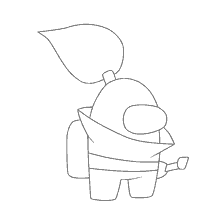 pagina da colorare: Carattere dal gioco Tra noi in stile di colorazione