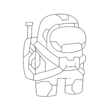 pagina da colorare: Colorazione nera e bianca dell'astronauta dal gioco Tra come