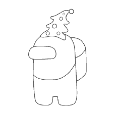 pagina da colorare: Carattere tra come nel cappello di anno nuovo