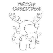 pagina da colorare: Colorazione tra come con elementi di Natale