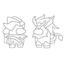 pagina da colorare: Colorare i caratteri da Tra Come nella forma di creature fantastiche