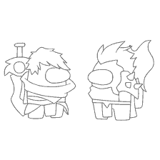 pagina da colorare: Personaggi di Tra Per quanto riguarda la colorazione