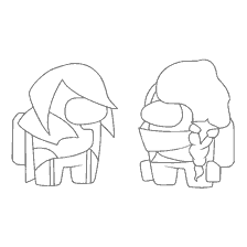 pagina da colorare: Personaggi di colorazione Tra As con acconciature diverse