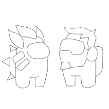 pagina da colorare: Due caratteri da Tra quanto per la colorazione