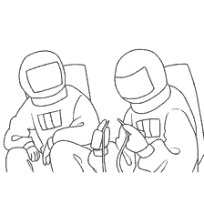 pagina da colorare: Due astronauti del gioco Tra As