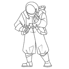 pagina da colorare: Disegno di carattere dal gioco Tra quanto per la colorazione