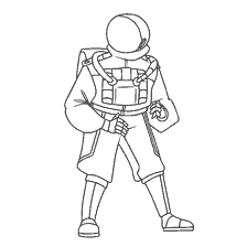 pagina da colorare: Immagine per la colorazione del personaggio dal gioco Tra