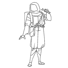 pagina da colorare: Carattere dal gioco Tra come in stile di colorazione