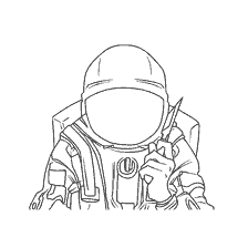 pagina da colorare: Astronaut da Tra Come tenere un coltello