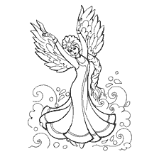 coloring page: Coloring Princess Swan from Pushkin's fairy tales