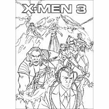 pagina da colorare: Colorazione con caratteri X-Men da X-Men 3