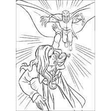 pagina da colorare: X-Men: Magneto e Jean Grey