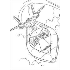 pagina da colorare: Aereo di colorazione X Menov