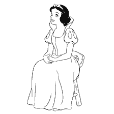 pagina da colorare: Colorare Biancaneve da Disney
