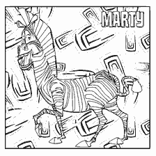 pagina da colorare: Colorazione di Zebra Marti dal Madagascar