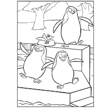 pagina da colorare: Colorazione con pinguini dal Madagascar