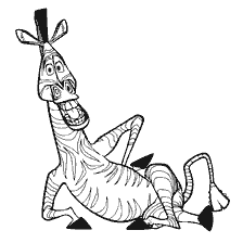 pagina da colorare: Zebra Marti della vignetta Madagascar in colorazione