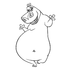 pagina da colorare: Gloria da Madagascar per la colorazione