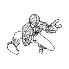 pagina da colorare: Colorare Spider-Man in bianco e nero