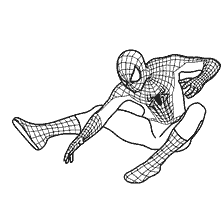 pagina da colorare: Colorare Spider-Man in un vestito di maglia