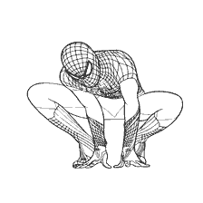 pagina da colorare: Colorare Spider-Man in posizione classica