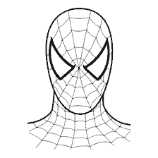 pagina da colorare: Maschera Spider-Man per la colorazione