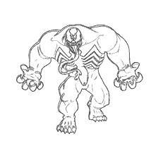 pagina da colorare: Colorare Venom da Spider-Man