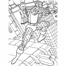 pagina da colorare: Spider-Man si prepara a combattere i nemici