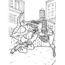 pagina da colorare: Colorare Spider-Man e Lizard