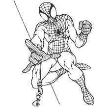 pagina da colorare: Colorante Spider-Man, eroe Marvel
