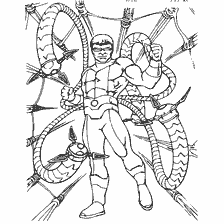 pagina da colorare: Dottore Octopus con tentacoli meccanici