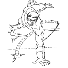 pagina da colorare: Spider-Man con i Tentacoli del Dr. Octopus