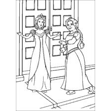 coloriage: Coloration avec la princesse Fiona et sa mère