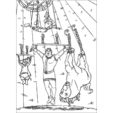 coloriage: Shrek et amis en prison, livre de coloriage peint