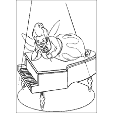 coloriage: Couleur de fée de shrek sur le piano