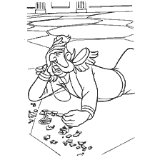 coloriage: Image de Cendrillon avec une chaussure cassée