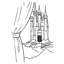 coloriage: Rakrska Cendrillon avec le Château Royal