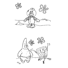 coloring page: SpongeBob SquarePants and His Friends