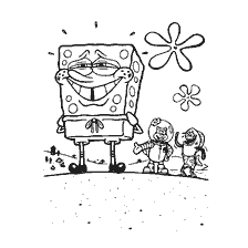 coloring page: SpongeBob coloring with friends