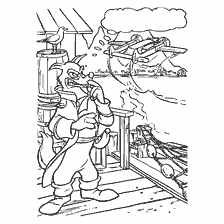coloriage: Le pirate a pensé à ce que Balu livre réellement