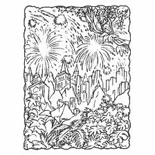 coloriage: Les miracles de coloration sur les tours: Saluez la ville